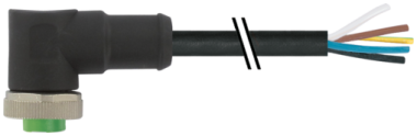 Mini (7/8) 5 pole, Female 90° w/ Cable  7700-A5031-UMD1000